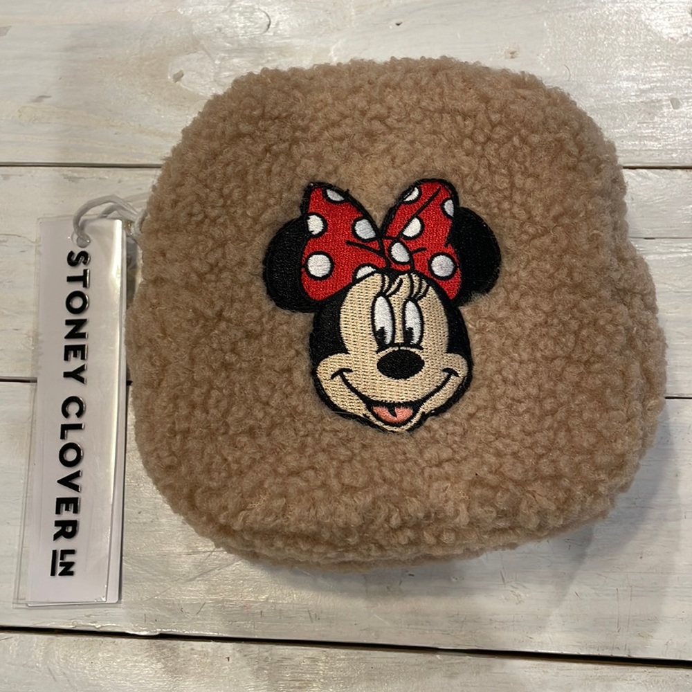 Stoney Clover Lane SCL Fable Minnie Cozy Hazelnut Sherpa Mini Pouch